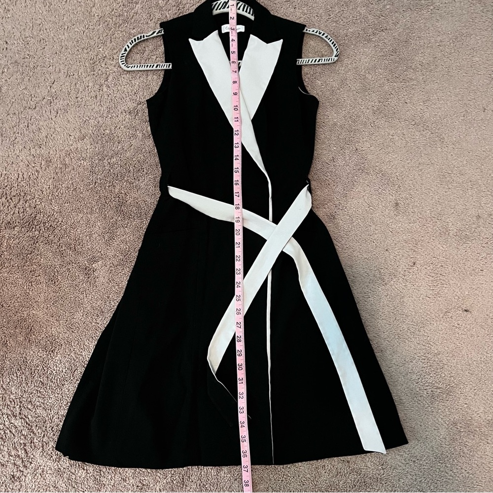 Calvin Klein Black and White Dress Size 2 Petite - Picture 9 of 14
